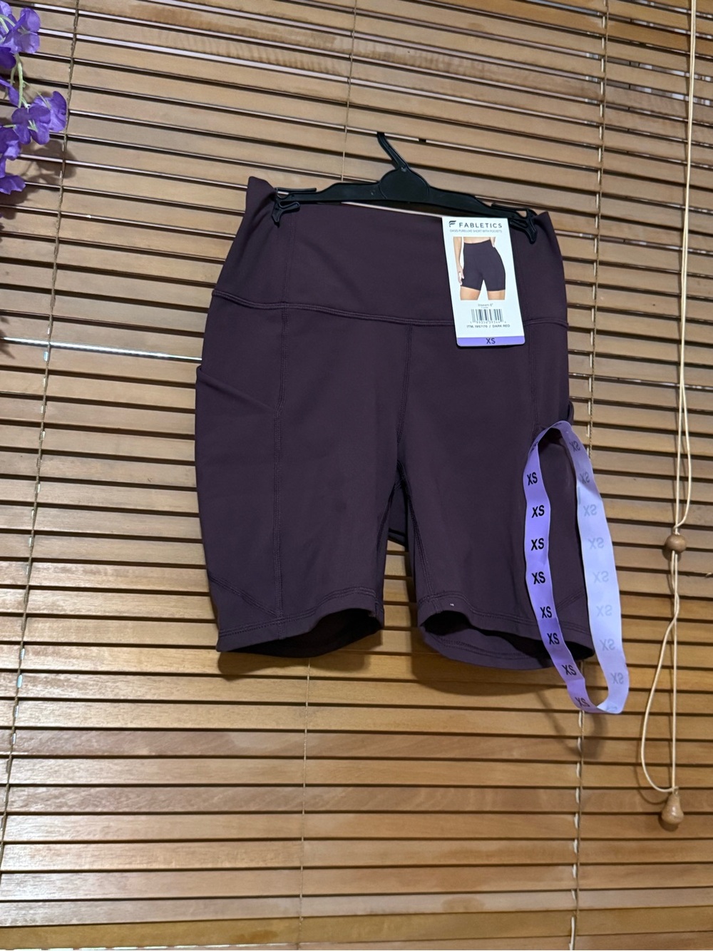 Fabletics Plum High-Rise Bike Shorts